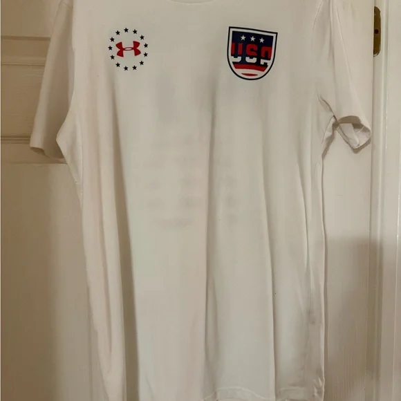 Under Armour White USA T-Shirt - Picture 1 of 3